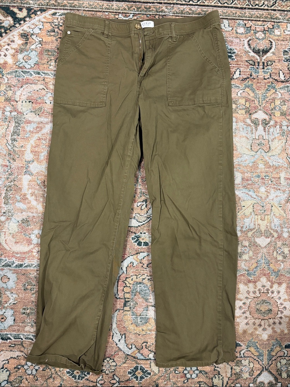 Curve Appeal Olive Green Women’s Utility Pants